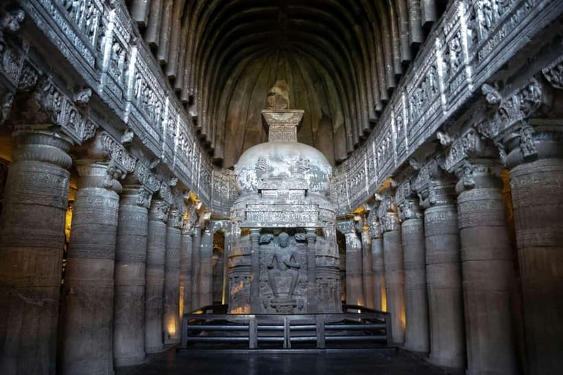From Aurangabad: Ajanta & Ellora Day Tour with All Inclusion - Ajanta Caves: 2nd-Century BCE Murals and a Shoes-Off Moment