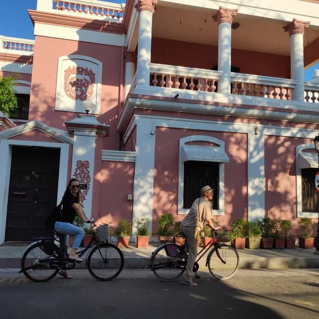 Heritage Bike tour of Pondicherry - The Heritage Boulevard Story Trail: French, Tamil, and Ashram Quarters